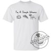 Im A Simple Woman Coffee Pizza Pitbull Funny Gift Lover Dog Tee Shirt geekshirtus.com 2