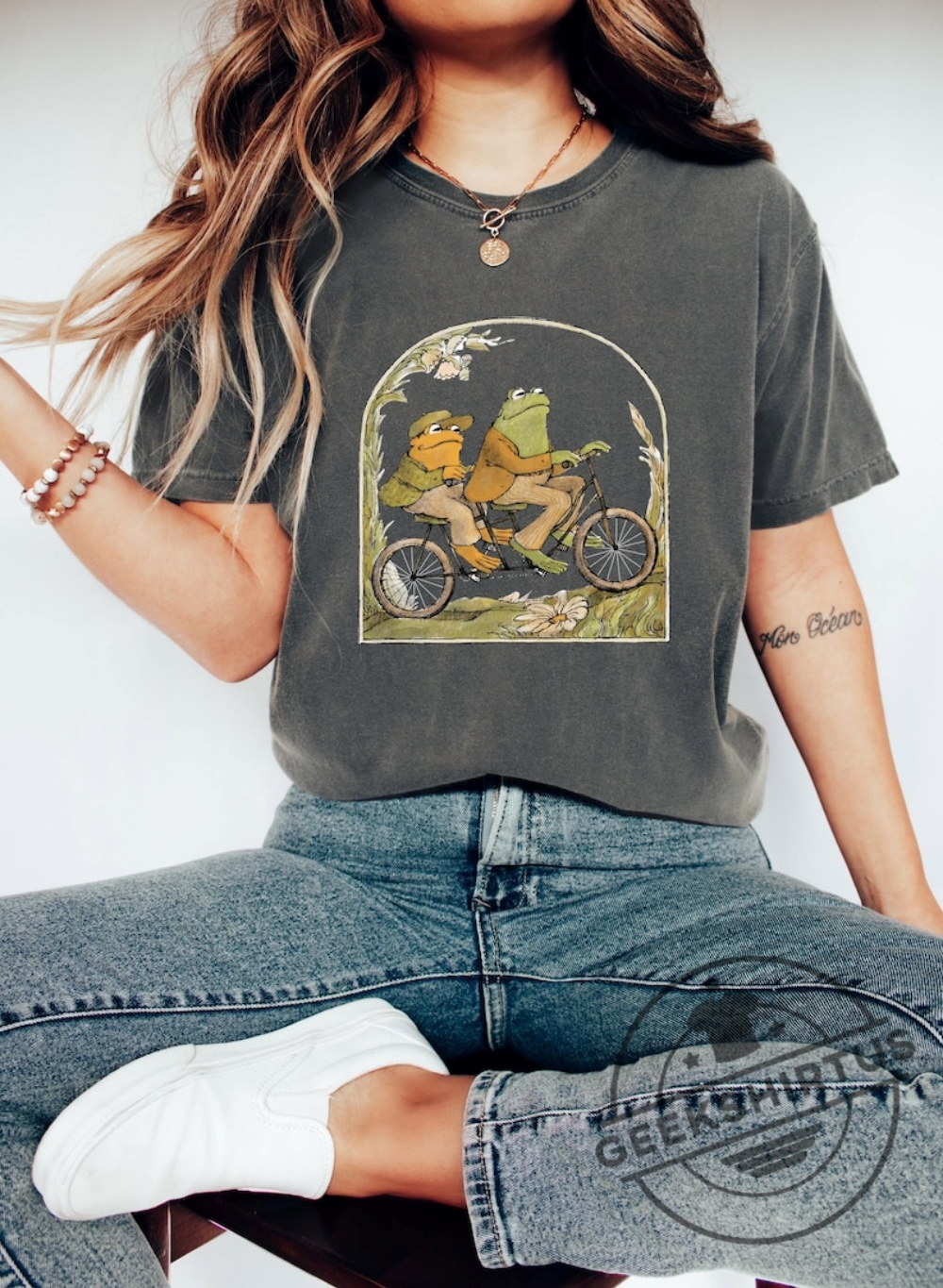 Frog And Toad Shirt Frog And Toad On Bike Shirt Nature Shirt Frog Shirt Bike Lovers Shirt Classic Book Shirt Cute Frog Shirt