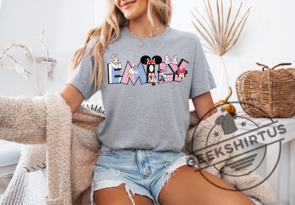 Disney Custom Name Shirt Mickey And Friends Family Matching Shirt Personalized Disney Mickey Mouse Shirt Matching Disney Trip Shirt