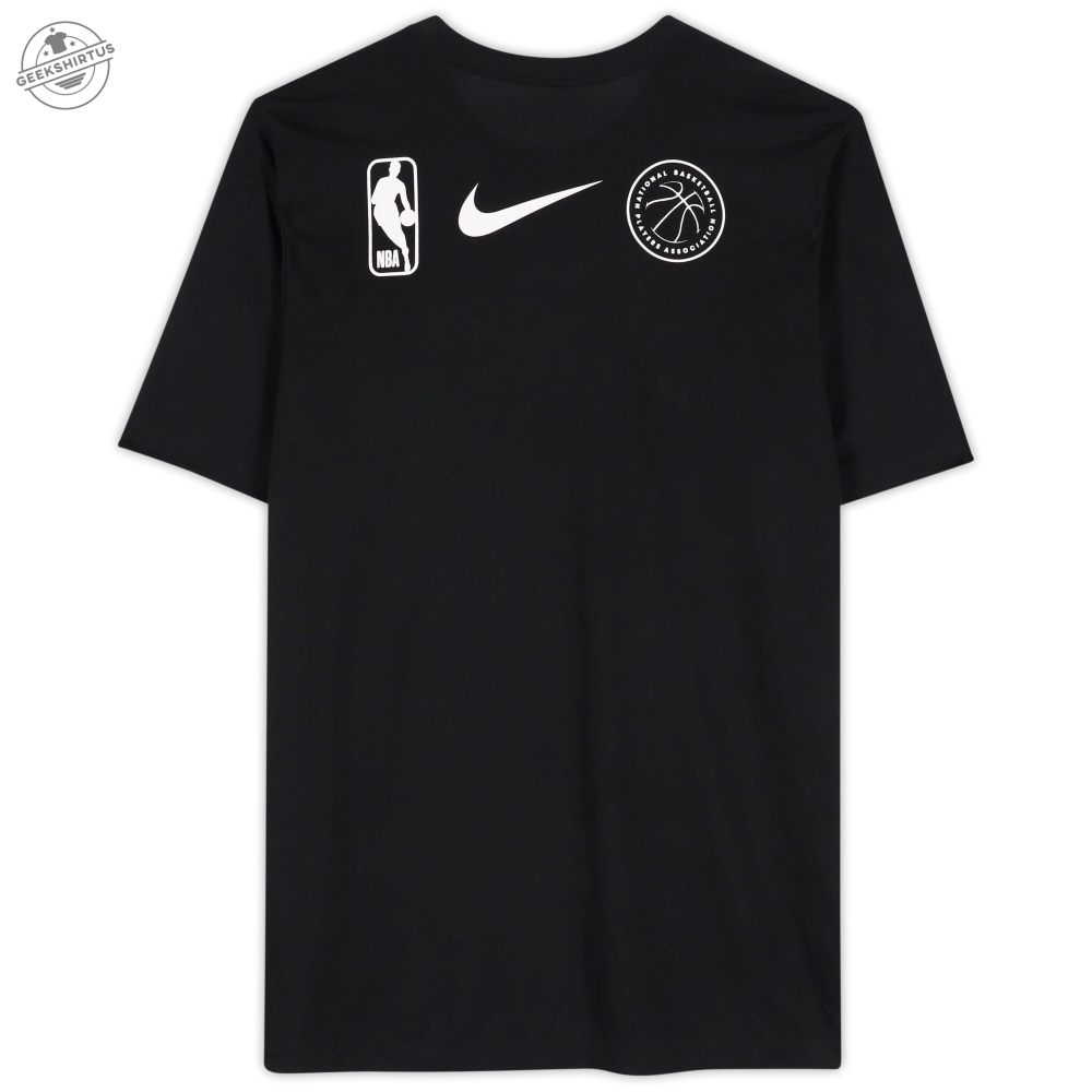 Brooklyn Nets Teamissued Black Black History Month Short Sleeve Shirt From The 202324 Nba Season