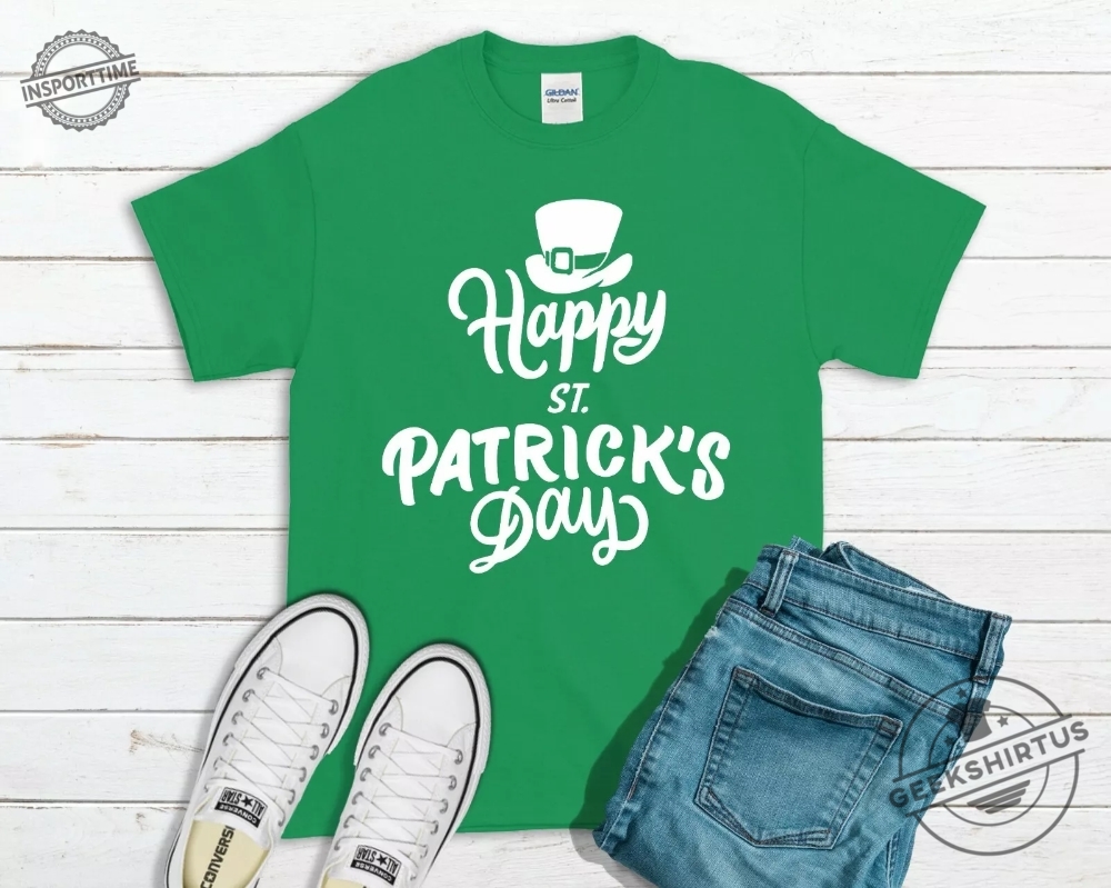 Happy St Patricks Day Tshirt  Irish Shamrock Ireland Paddys Funny