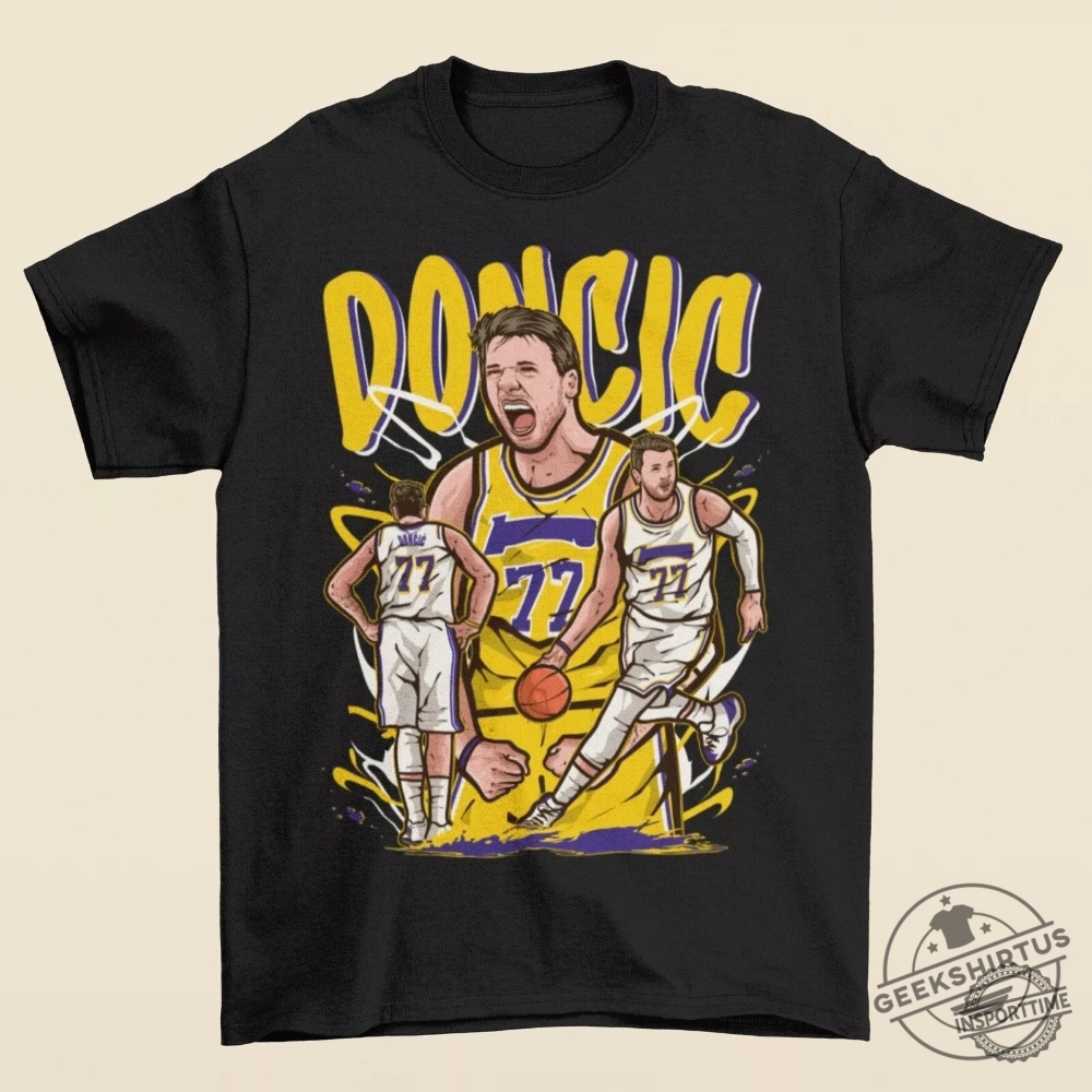 Luka Doncic Cartoon Style Los Angeles Basketball Tshirt