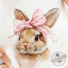 Easter Bunny Picture Coquette Bow Watercolor Shirt Design Sublimation By Svgix geekshirtus 1 1