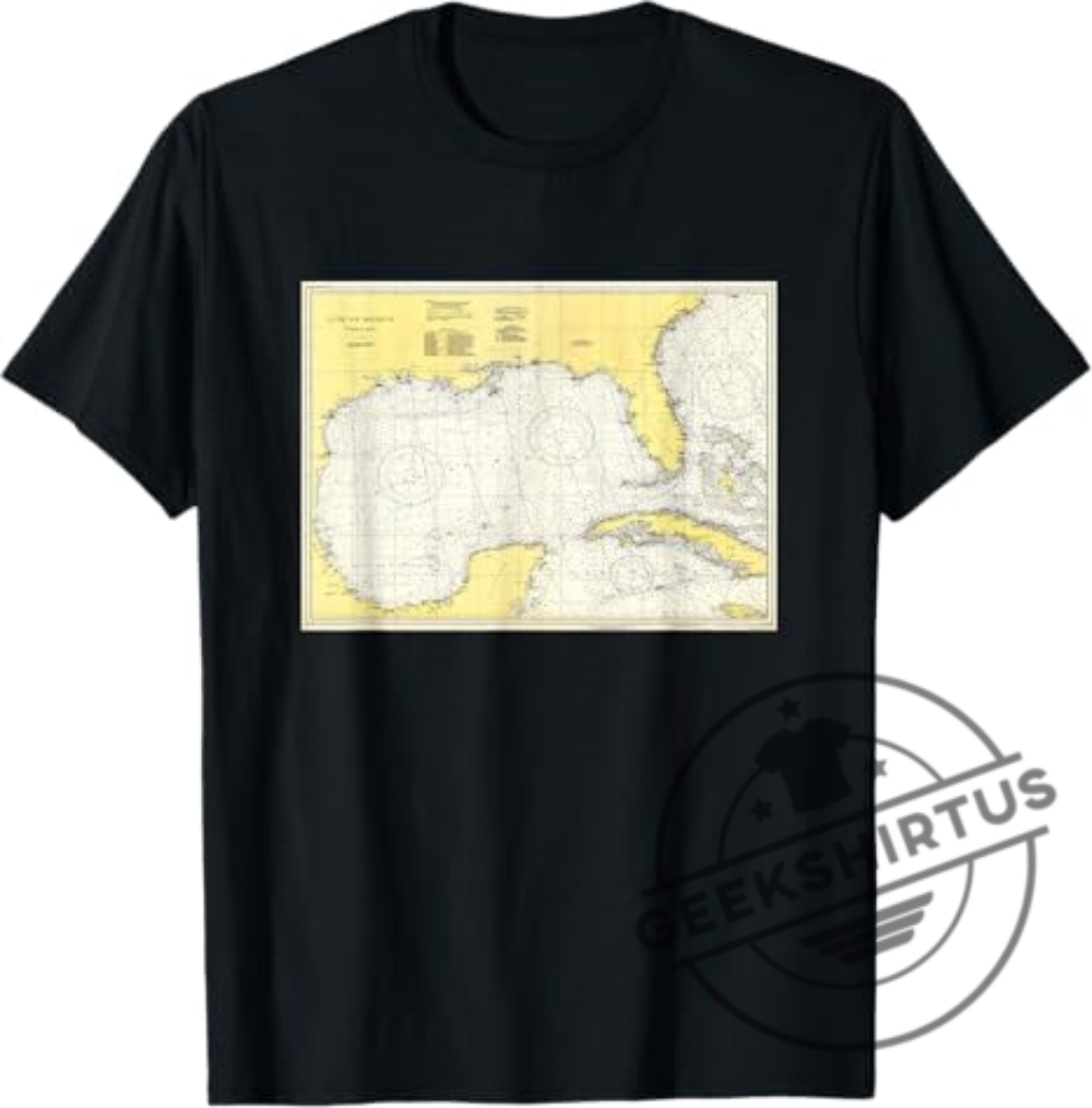 Gulf Of Mexico Map Tshirt