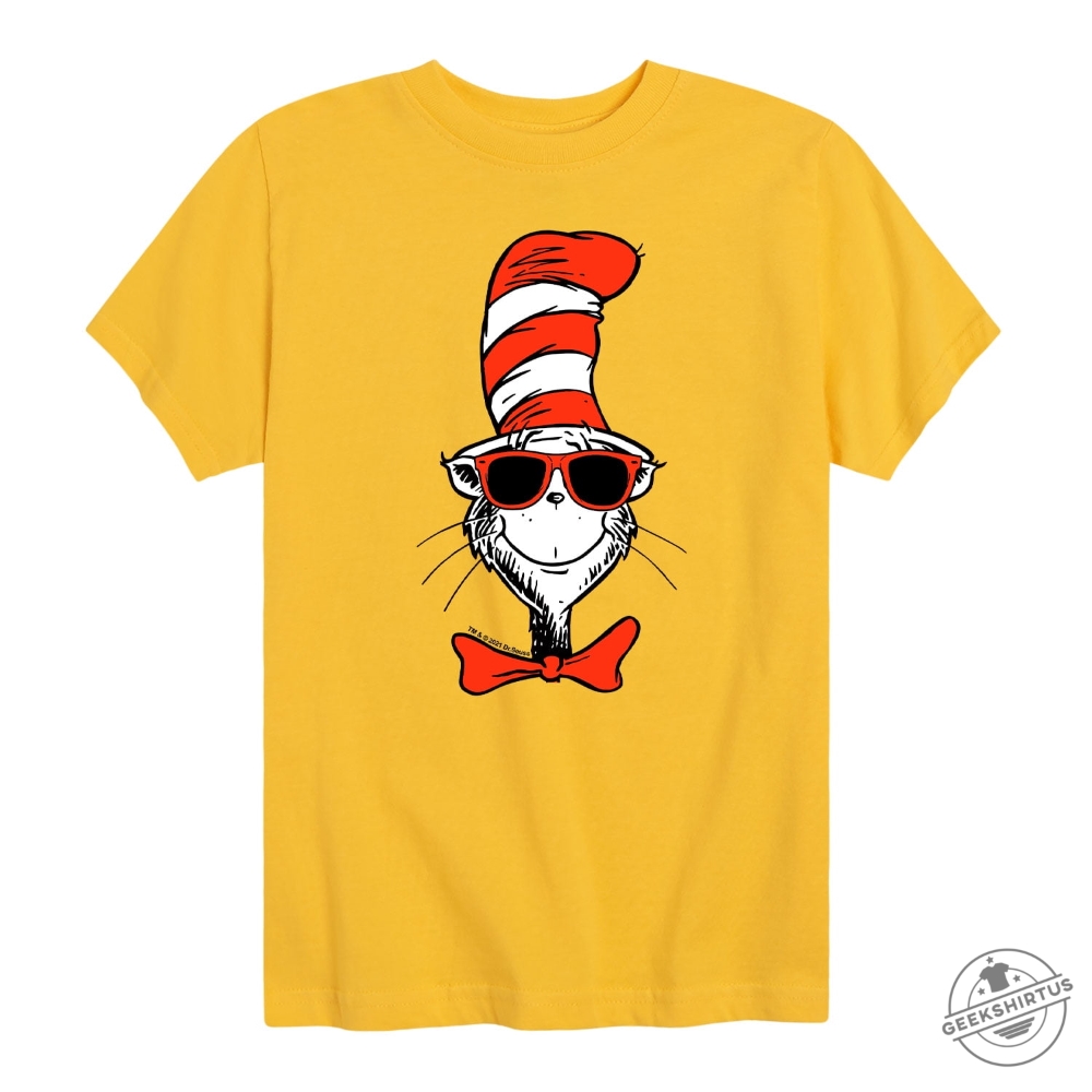 Dr. Seuss  Cat In The Hat Cool Shades  Toddler And Youth Short Sleeve Graphic Tshirt