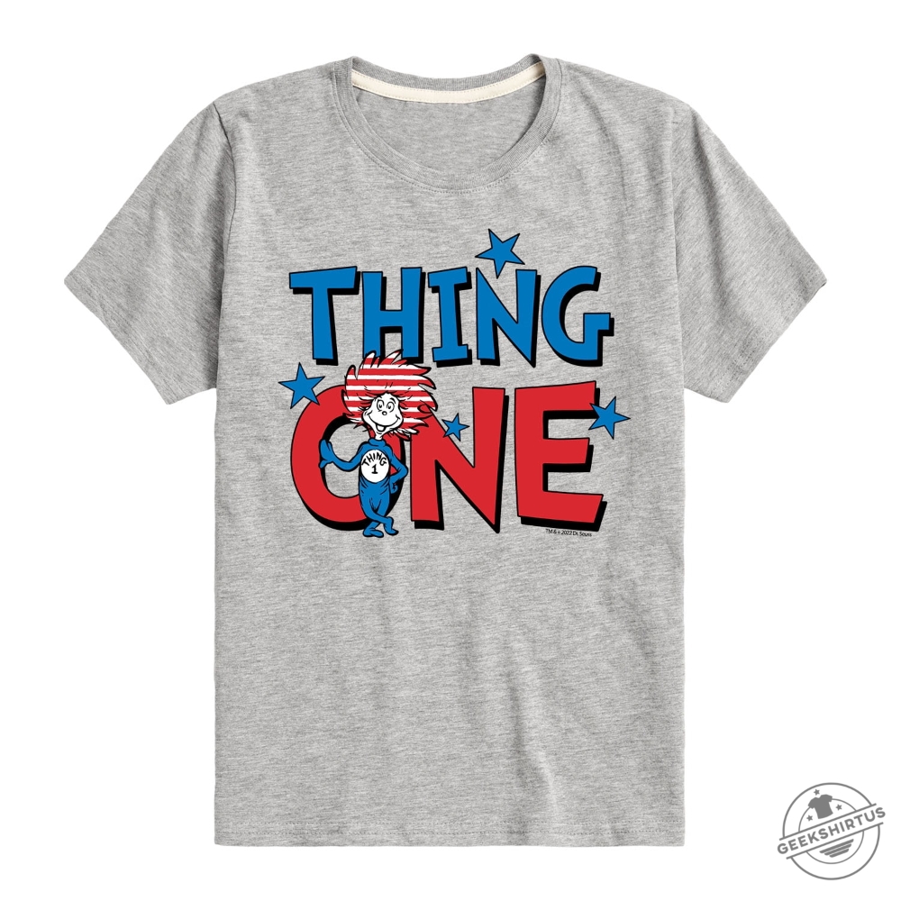 Dr. Seuss  American Thing One  Toddler And Youth Short Sleeve Graphic Tshirt