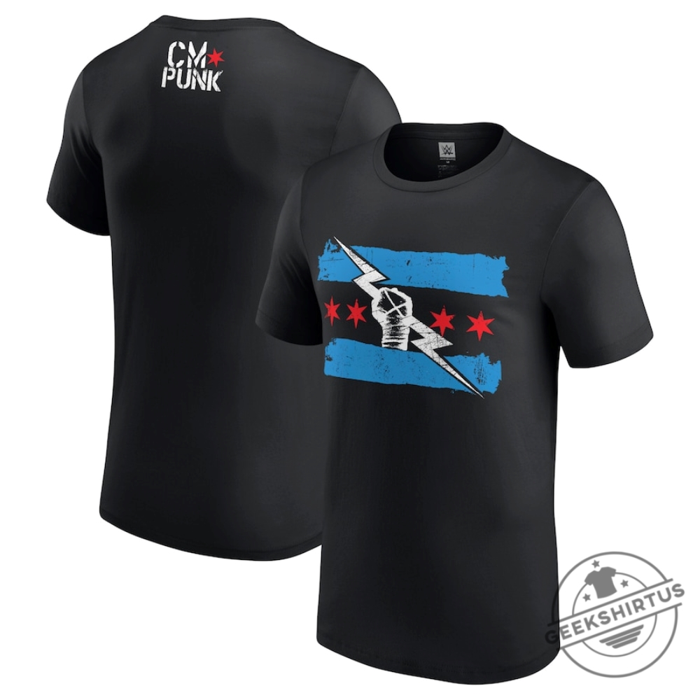 Wwe Return Of Cm Punk Tshirt  Black  Mens