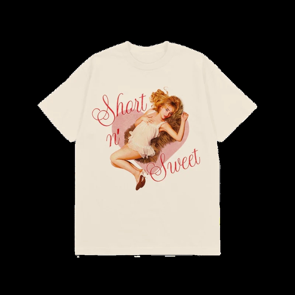 Short N Sweet Heart Ivory Tee