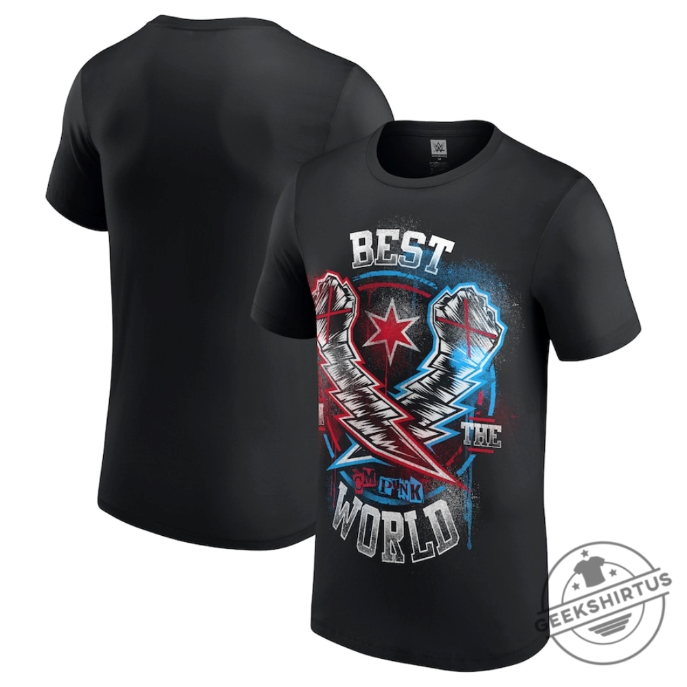 Wwe Cm Punk Lightning Fists Tshirt