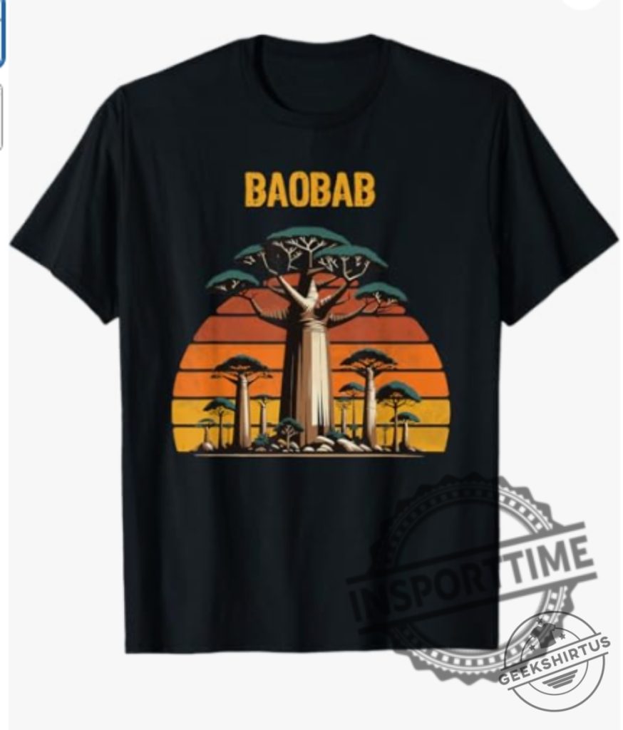 African Baobab Tree Madagascar Tree Of Life Tshirt geekshirtus 1