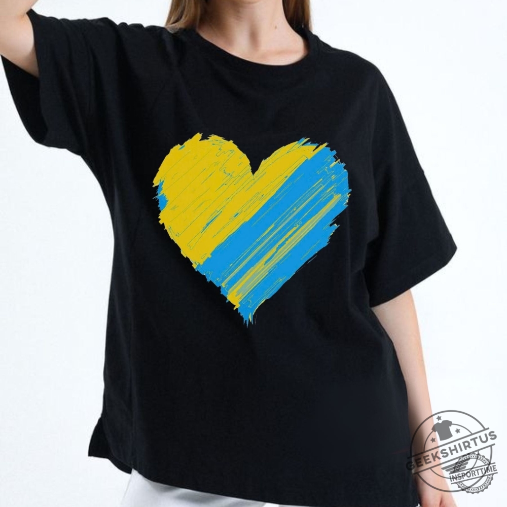 My Heart With Ukraine Tshirt  Stand For Peace  Freedom