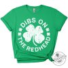 Dibs On The Redhead Tshirt Unisex Funny Mens Distressed Shamrock Shirt Vintage Green Irish Tshirt Gift For St Patricks Day 2025 geekshirtus 1 1