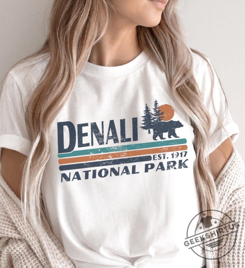 Denali National Park Tshirt Gift Tees Alaska Bear Trip Souvenir