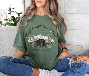 Great Smoky Mountains National Park Tee Shirt Unisex Tennessee Hiking Tshirt Gift geekshirtus 1