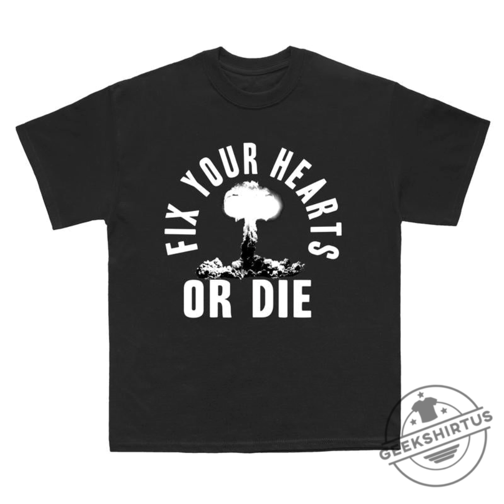 Fix Your Hearts Or Die Tshirt Twin Peaks David Lynch Tee Unisex Screen Print Shirt For Tv Show Fans geekshirtus 1