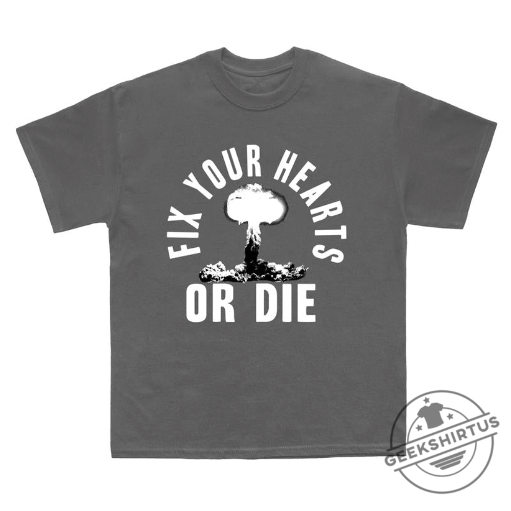 Fix Your Hearts Or Die Tshirt  Twin Peaks David Lynch Tee  Unisex Screen Print Shirt For Tv Show Fans