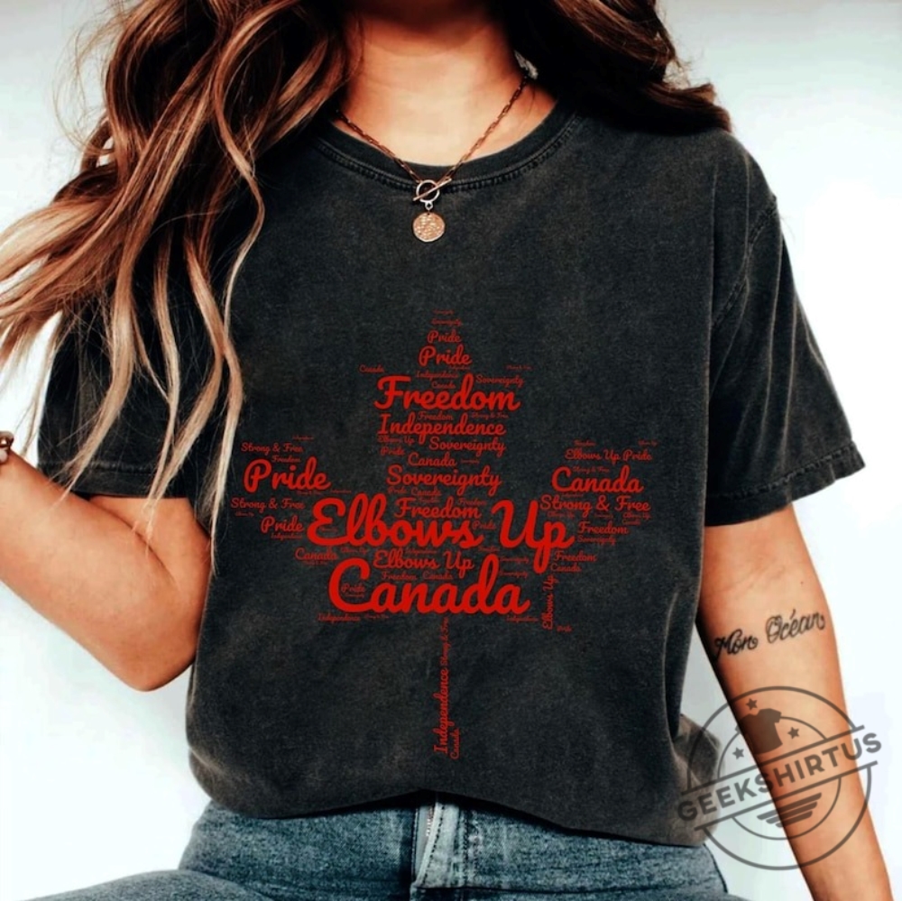 Elbows Up Canada Est 1867 Proud Canadian Strong Canada Sweatshirt Canadian Independence Hoodie Proud Canadian Canadian Hockey Culture Tee