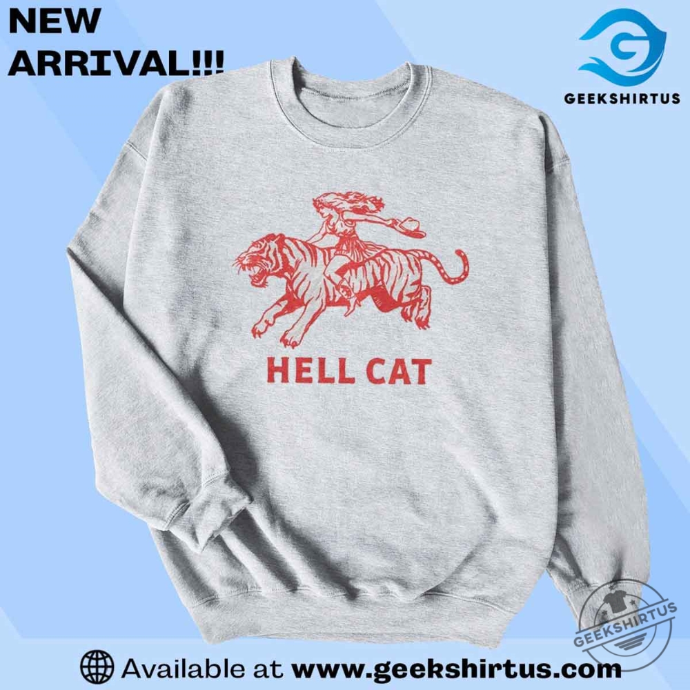 Hell Cat Graphic Tee Edgy Streetwear Tshirt 4 Hell Cat Graphic Tee – Edgy Streetwear T-Shirt