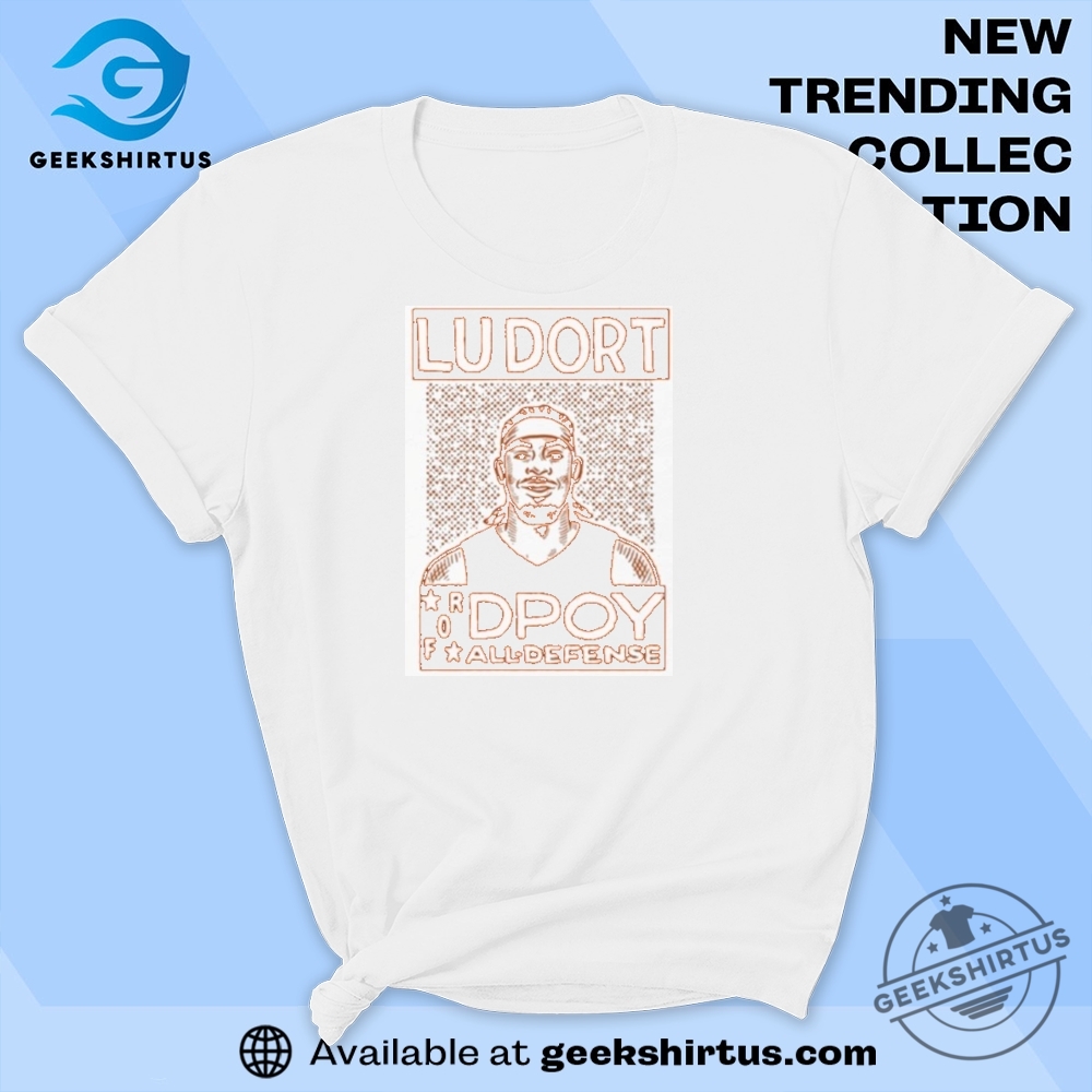 "Top Trendy Sports Tees: Basketball, Golf, Easter, and Political Shirts" 15 Jalen Williams Wearing Lu Dort For Dpoy Shirt All Defense Tribute Tee