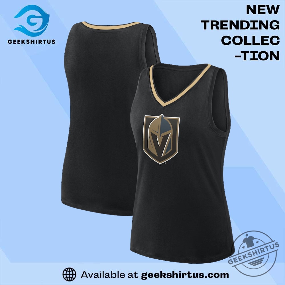 Vegas Golden Knights Womens Tank Top Stellar Win Vneck Sleeveless Shirt