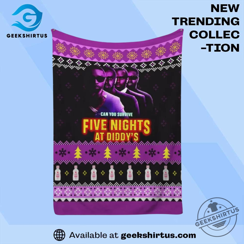Scary Five Nights At Diddys Game Blanket geekshirtus 1