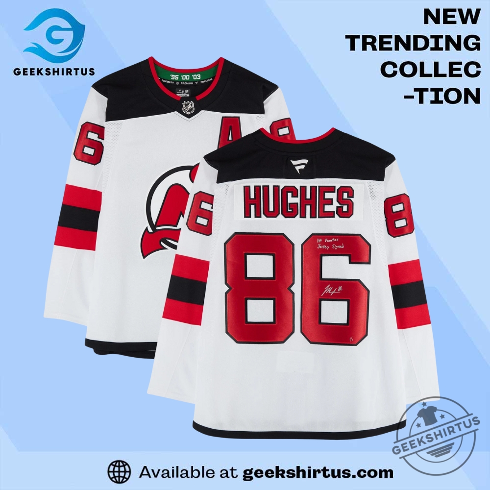 Luke Hughes Signed Devils White Hockey Jersey