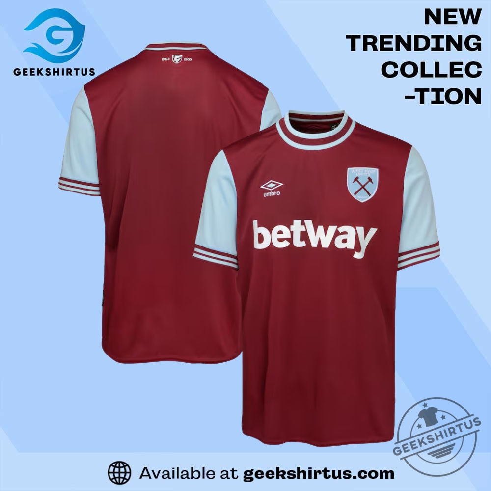 "Top Newcastle United Jerseys: Home, Away, and Lifestyle Collection" 14 West Ham Claret Umbro Home Replica Jersey