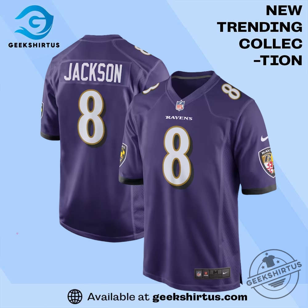 Lamar Jackson Baltimore Ravens Game Purple Jersey