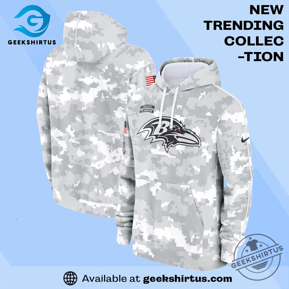 Ravens Salute To Service Arctic Camo Fleece Hoodie