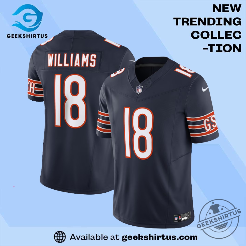 Navy Caleb Williams Chicago Bears Vapor F.U.S.E Jersey