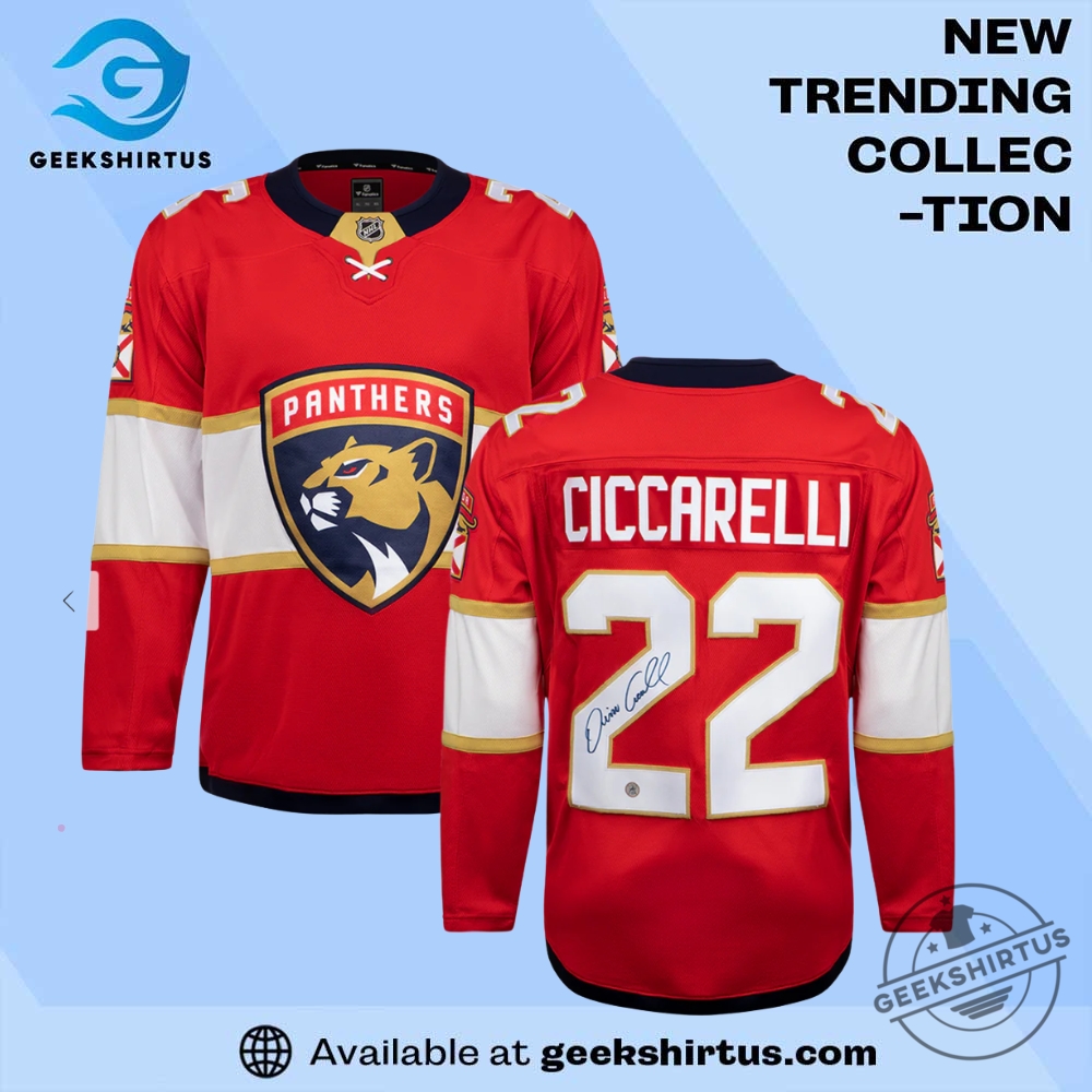Signed Dino Ciccarelli Florida Panthers Red Breakaway Jersey