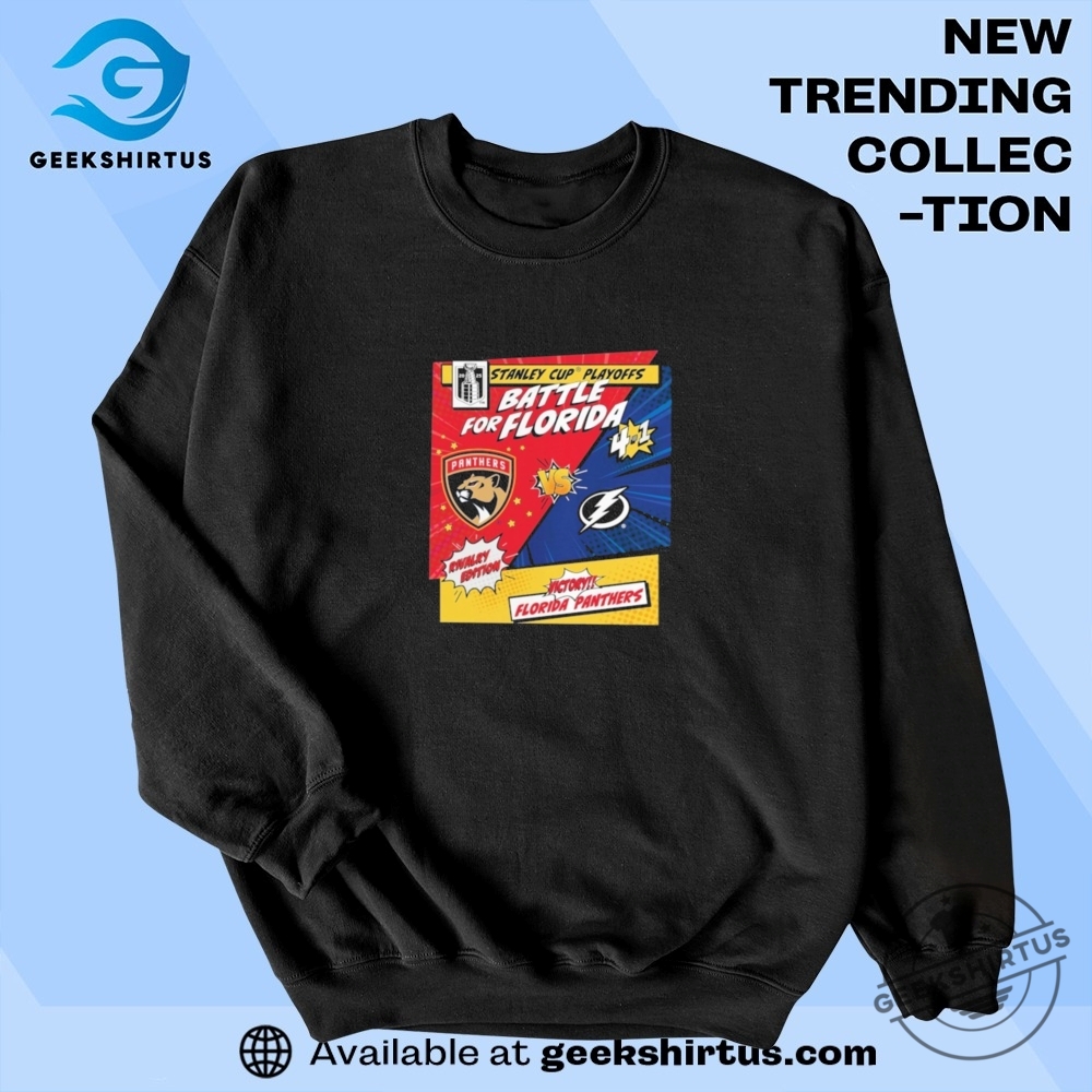 Stanley Cup Playoffs Panthers Vs Lightning Rivalry Comic Pop T Shirt 6 Stanley Cup Playoffs Panthers vs Lightning Rivalry Comic Pop T Shirt