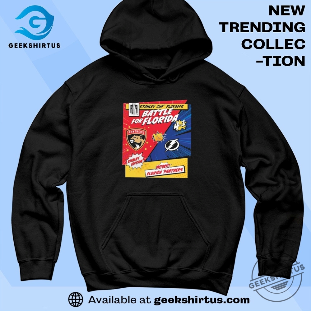 Stanley Cup Playoffs Panthers Vs Lightning Rivalry Comic Pop T Shirt 7 Stanley Cup Playoffs Panthers vs Lightning Rivalry Comic Pop T Shirt