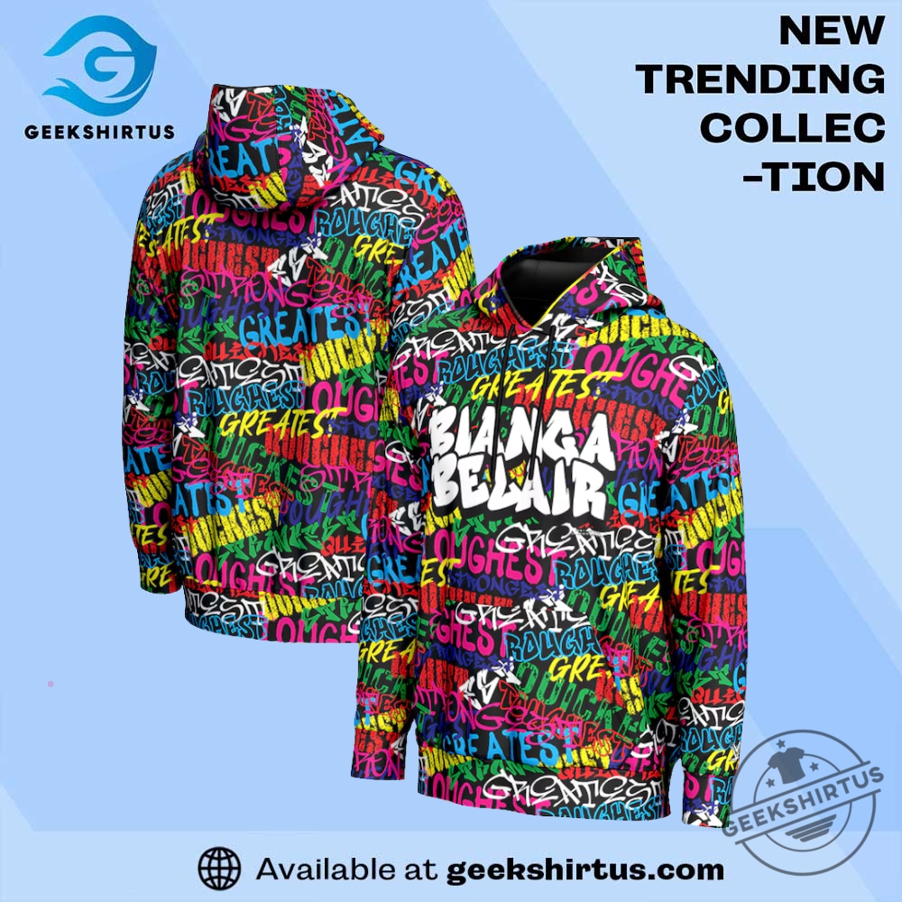 "Top Basketball & Music T-Shirts for Fans: Oklahoma & Denver Edition" 12 Bianca Belair Prosphere Black Graffiti All Over Print Pullover Shirt