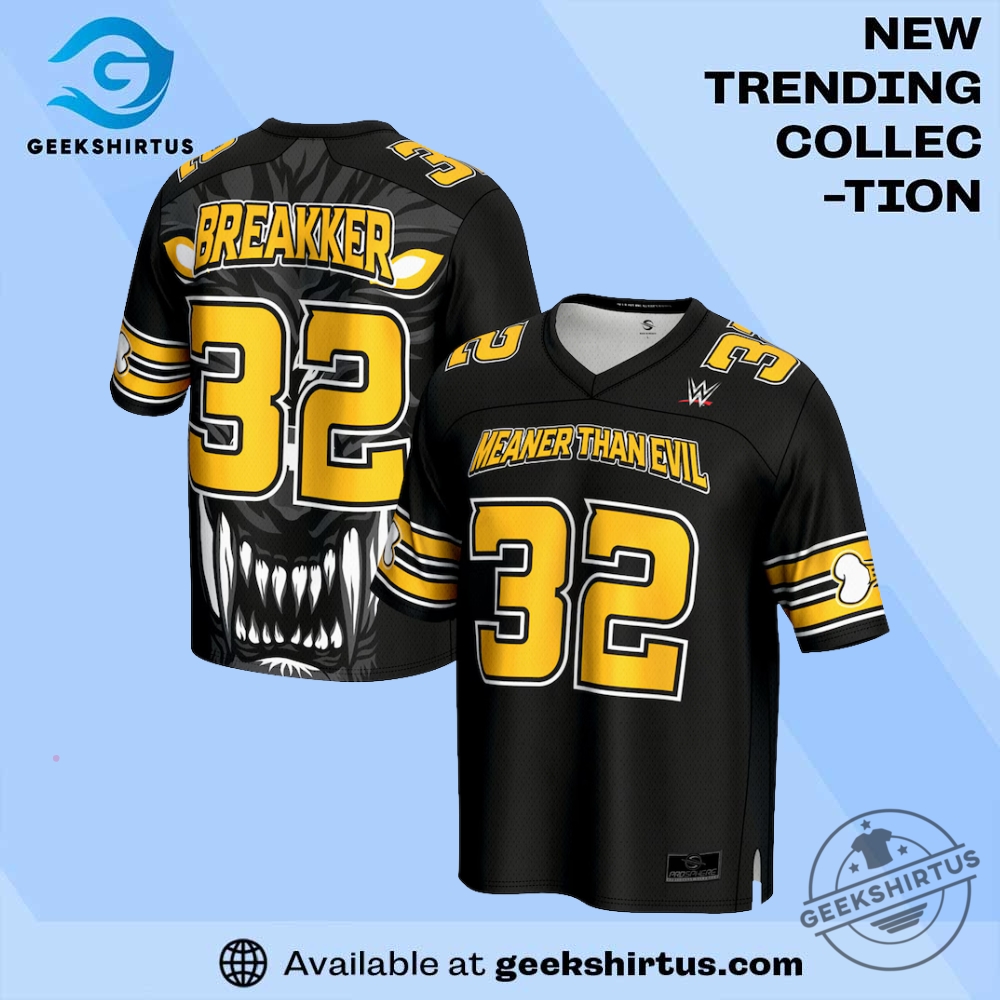 "Top Basketball & Music T-Shirts for Fans: Oklahoma & Denver Edition" 14 Bron Breakker Jersey With Fang Design