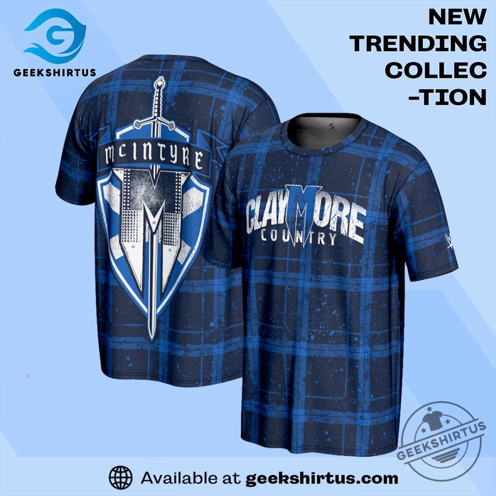 "Top 5 Must-Have Cody Rhodes T-Shirts for Wrestling Fans" 7 Prosphere Drew Mcintyre Claymore Country T Shirt
