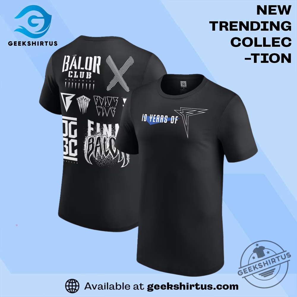"Top 5 Must-Have Cody Rhodes T-Shirts for Wrestling Fans" 9 Finn Bálor Decade Black T Shirt