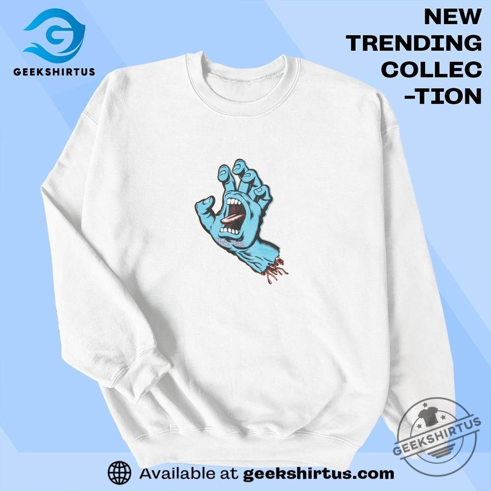 Santa Cruz Screaming Hand Chest Design T Shirt 7 Santa Cruz Screaming Hand Chest Design T Shirt