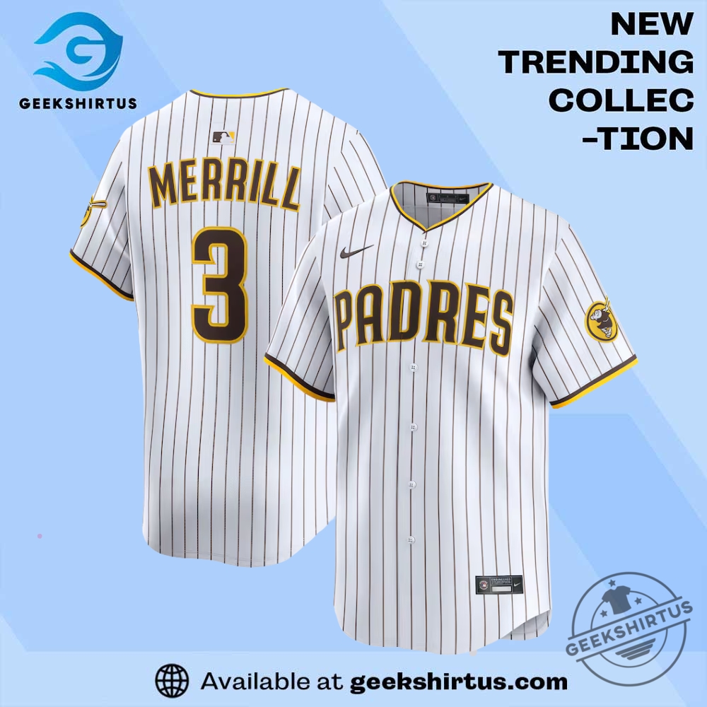 "Top USA Soccer Jerseys and Iconic Atlanta Hawks Gear for Fans" 14 Jackson Merrill San Diego Padres White Home Jersey