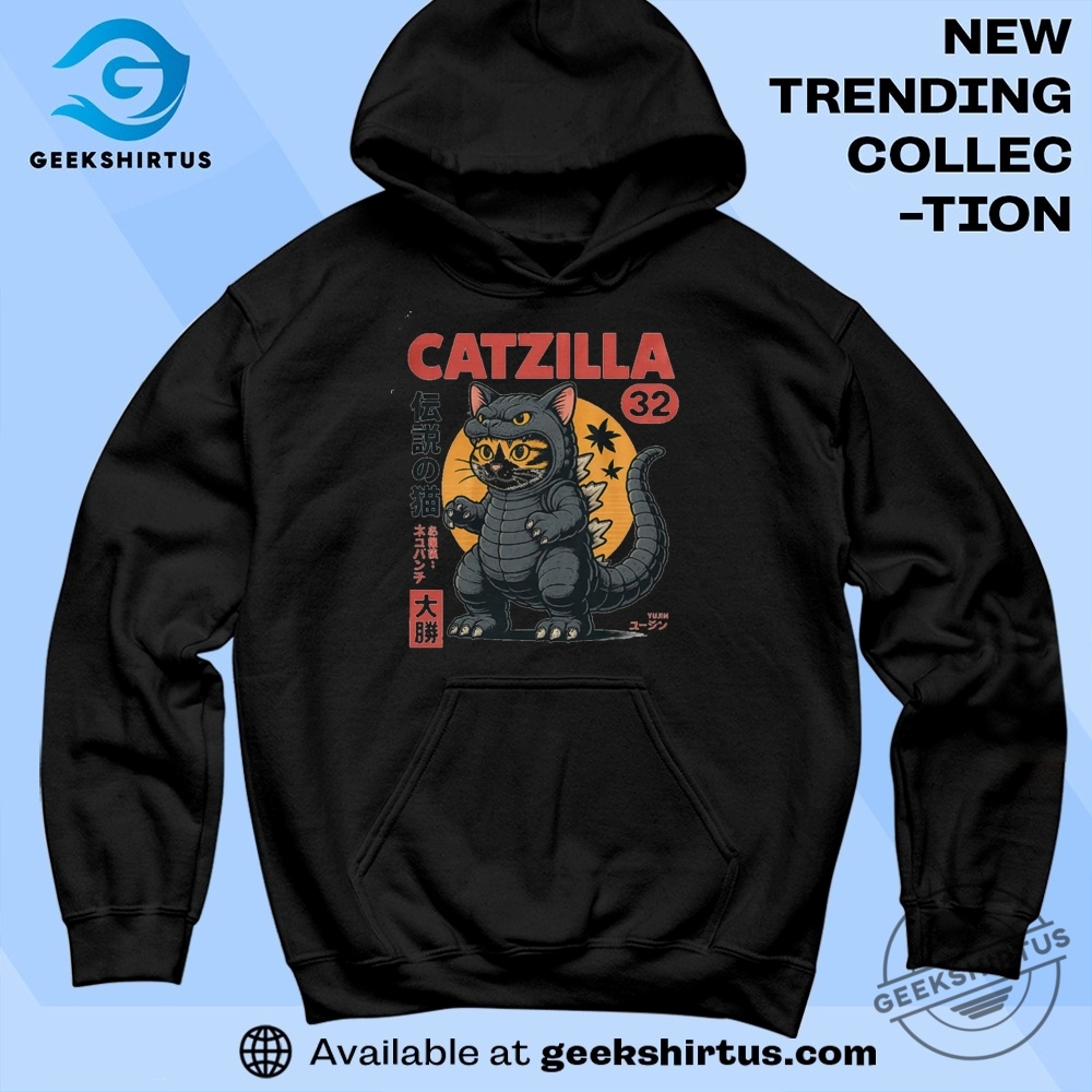 Catzilla Monster Cat Graphic T Shirt 7 Catzilla Monster Cat Graphic T Shirt