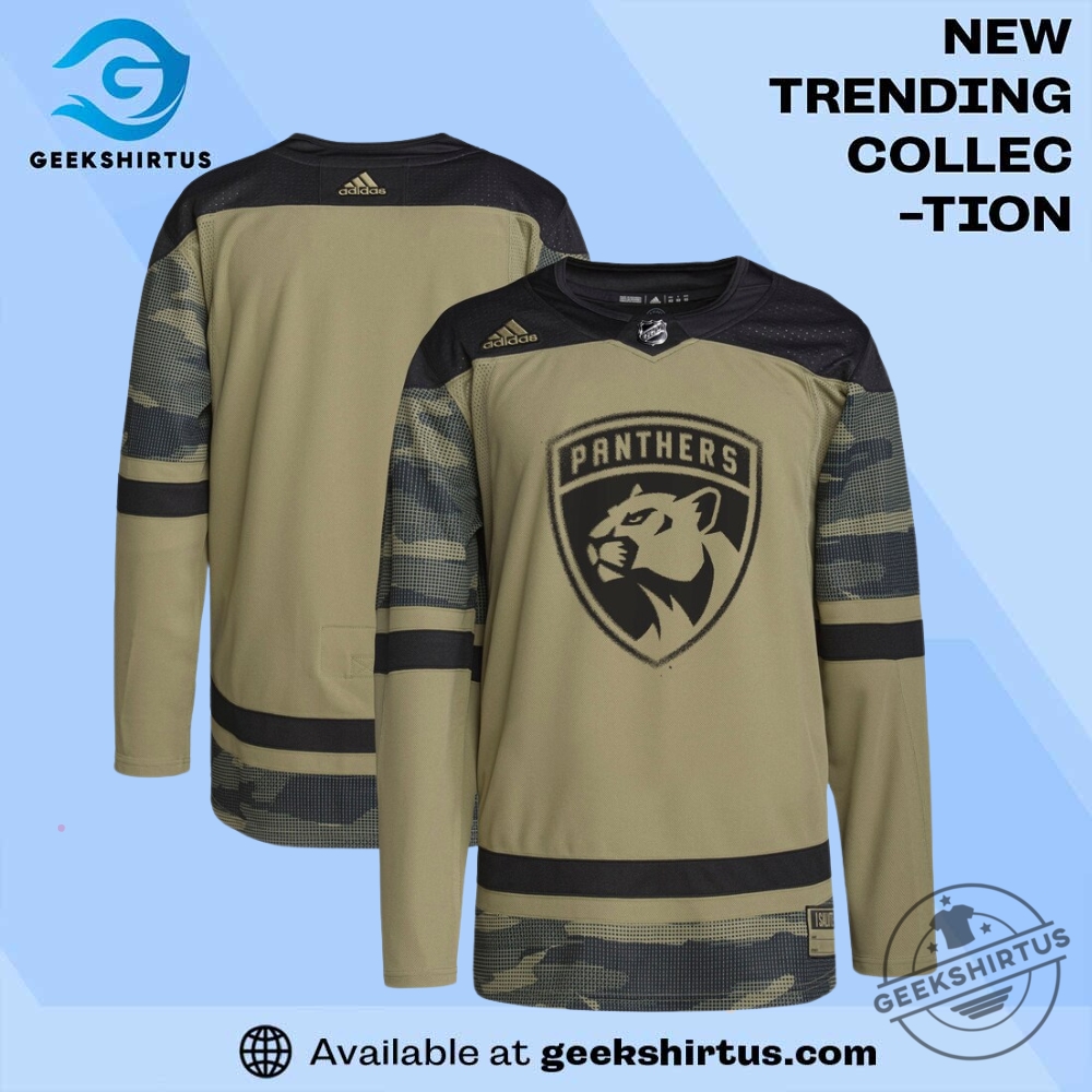 Florida Panthers Military Appreciation Camo Practice Jersey