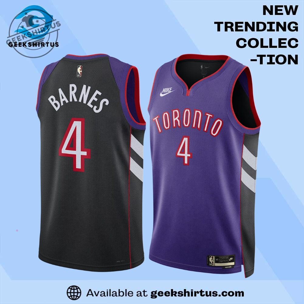 Scottie Barnes Toronto Raptors Hardwood Jersey geekshirtus 1