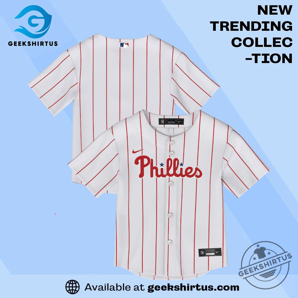 "Top Basketball Jerseys and Shirts for Raptors and Timberwolves Fans" 19 Phillies Toddler White Home Replica Baseball Jersey