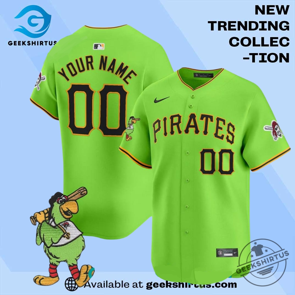 Pittsburgh Pirates Pirate Parrot Mascot Baseball Jersey geekshirtus 1