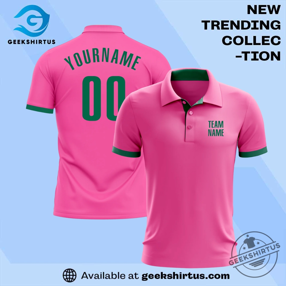 "Top Fan Apparel Picks: Sports Jerseys and Themed T-Shirts" 9 Pink Kelly Green Performance Golf Polo