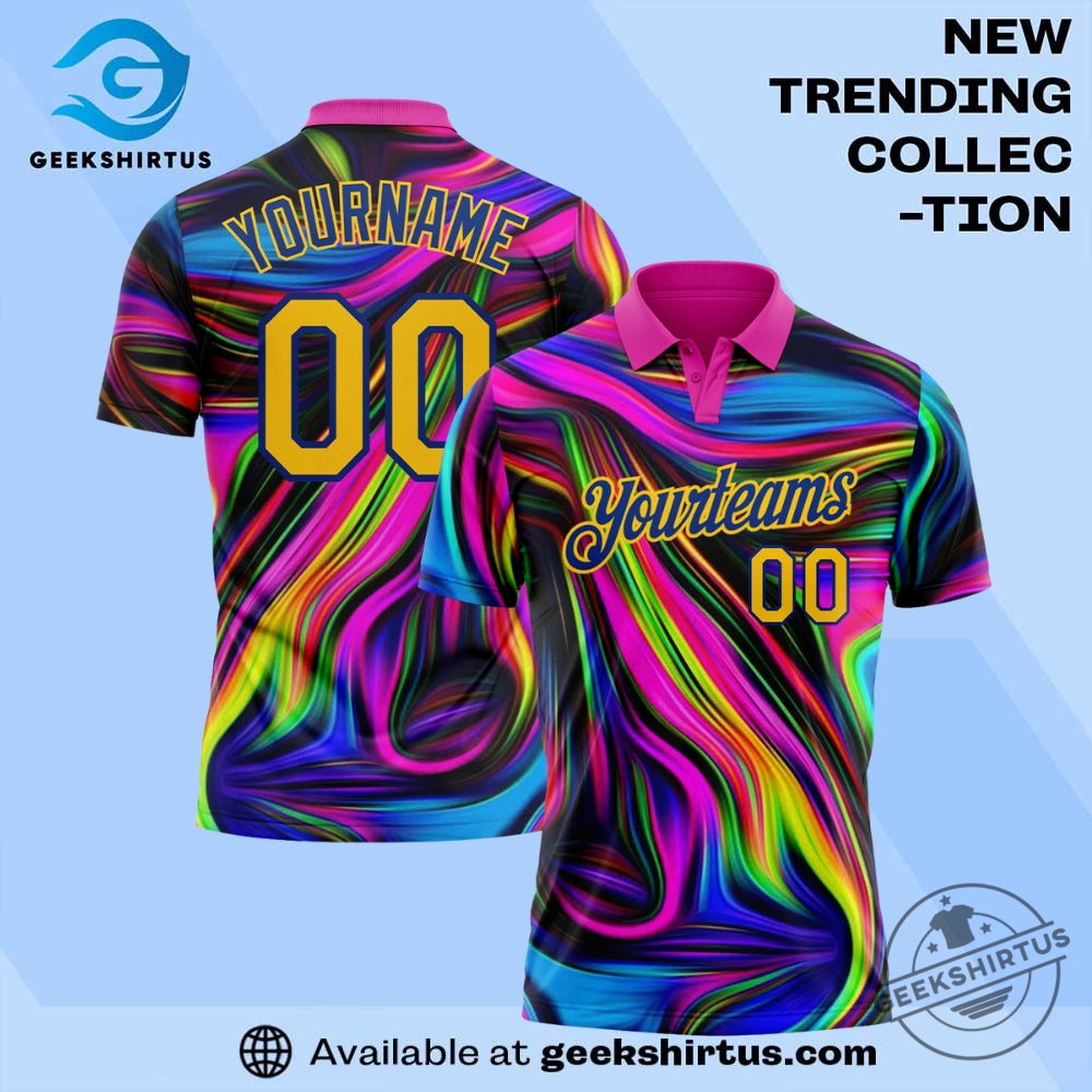 "Top Fan Apparel Picks: Sports Jerseys and Themed T-Shirts" 13 Colorful Psychedelic 3D Golf Polo