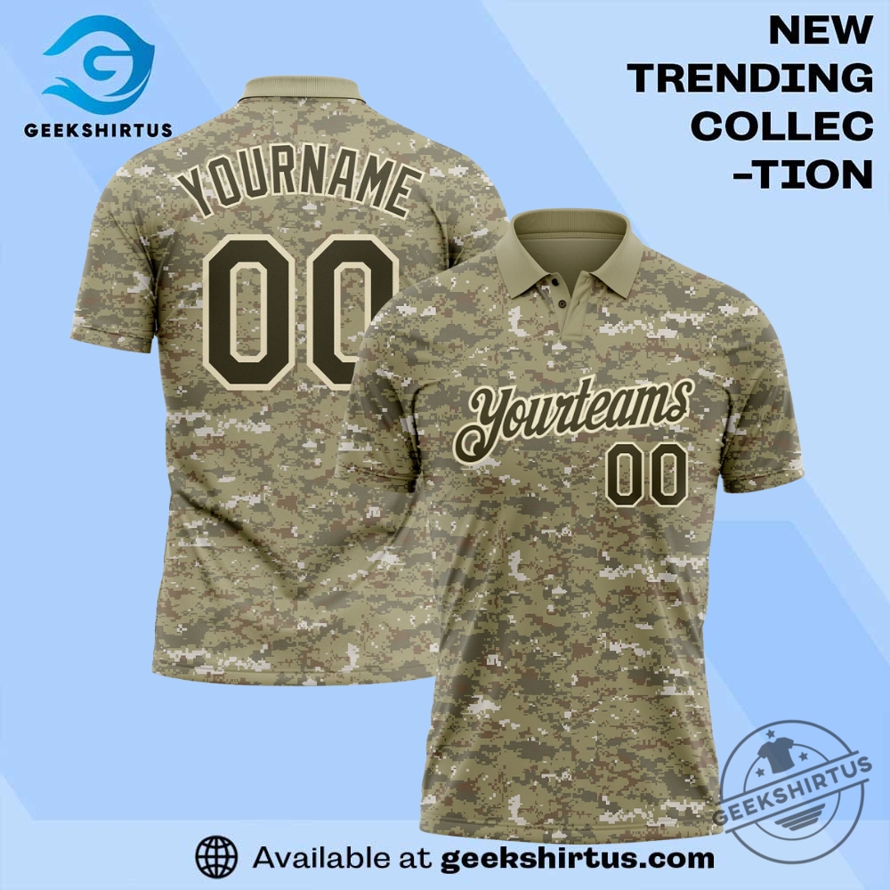 "Top Fan Apparel Picks: Sports Jerseys and Themed T-Shirts" 16 Custom Military Camo Polo Shirt