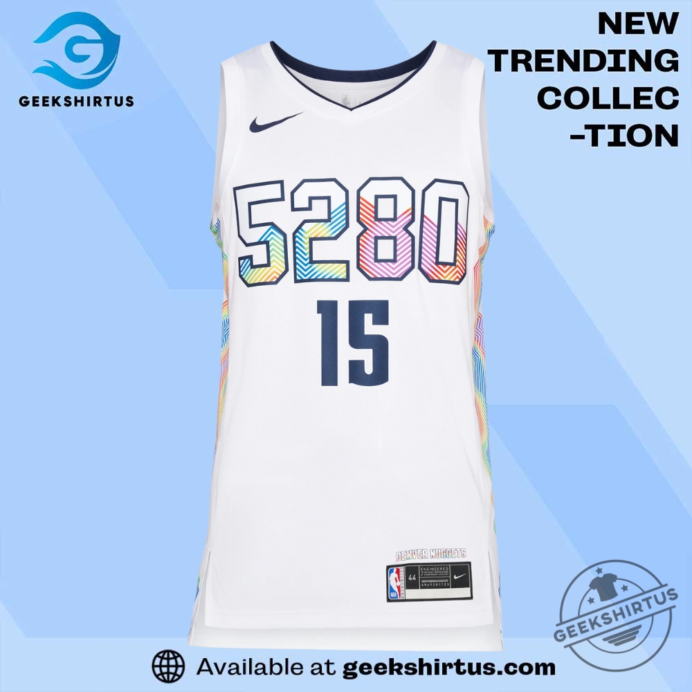 "Top 5 Must-Have Shirts: Jokic and Ohtani Fan Favorites" 17 Denver Nuggets Nikola Jokic Nba City Edition White Clubwear 5280 T Shirt