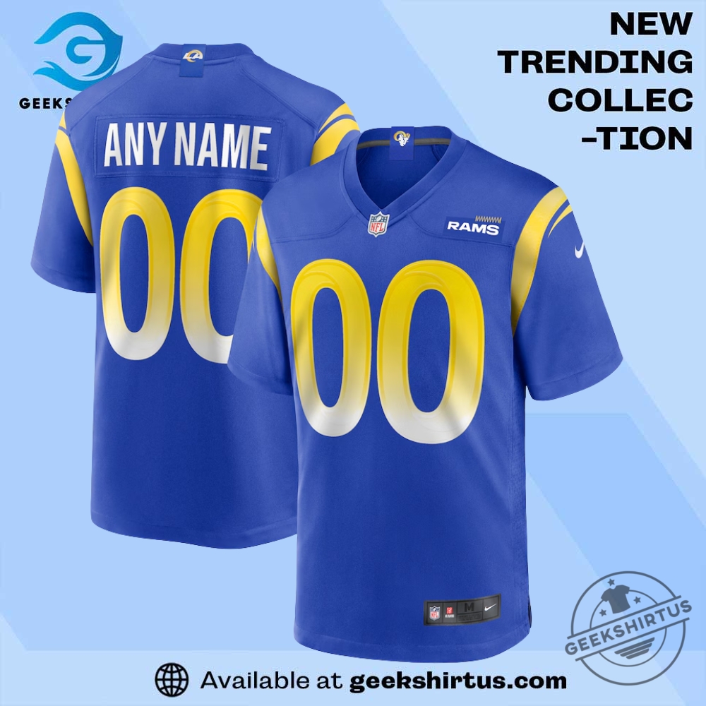 "Shop the Best Jerseys and Hoodies: Mountaineers to Rams Collection" 4 Los Angeles Rams Royal Game Jerse