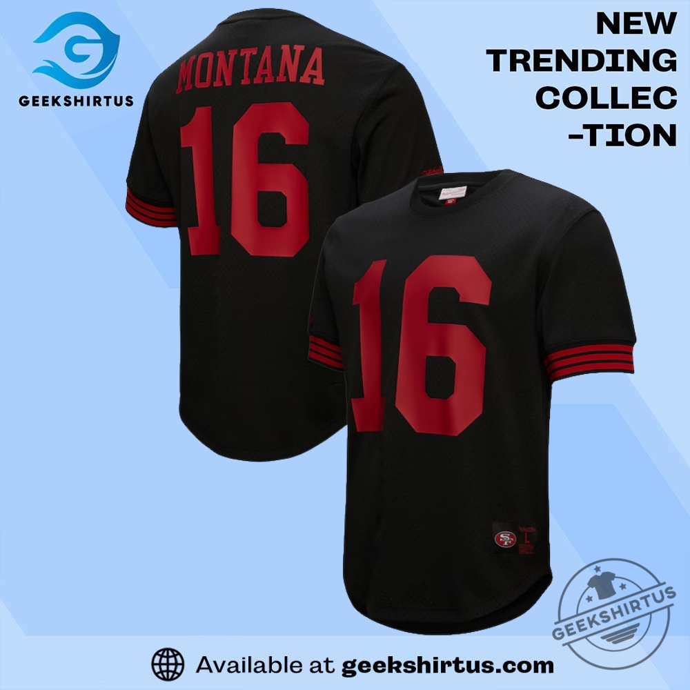 Black Joe Montana 49Ers Mitchell And Ness Retired Player Mesh Top 3 Black Joe Montana 49ers Mitchell And Ness Retired Player Mesh Top